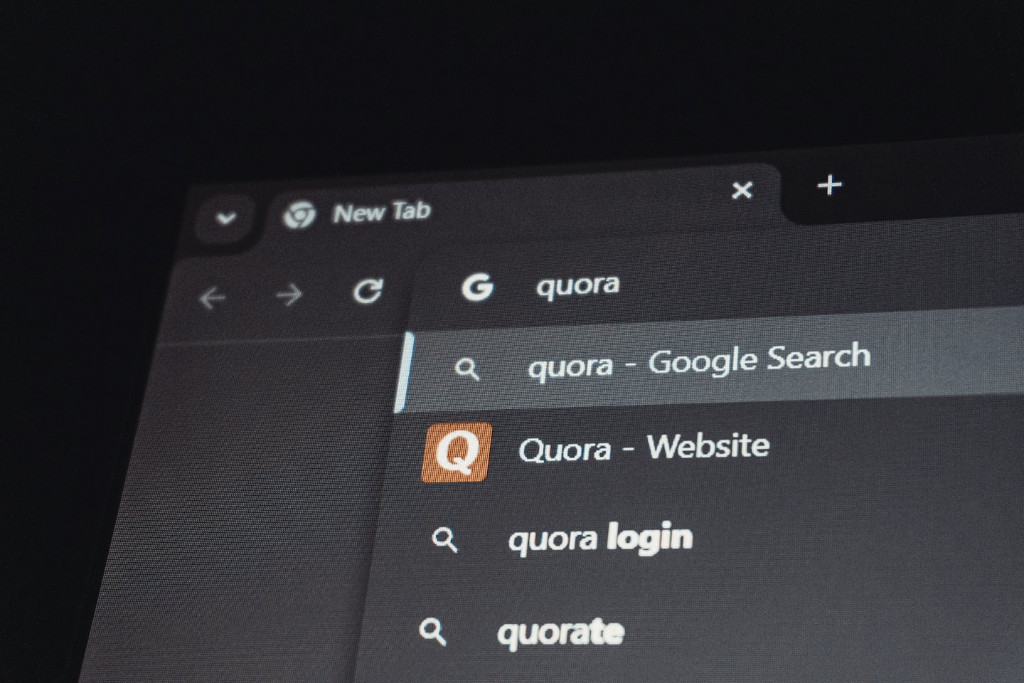 Web browser showing search results on a dark screen.